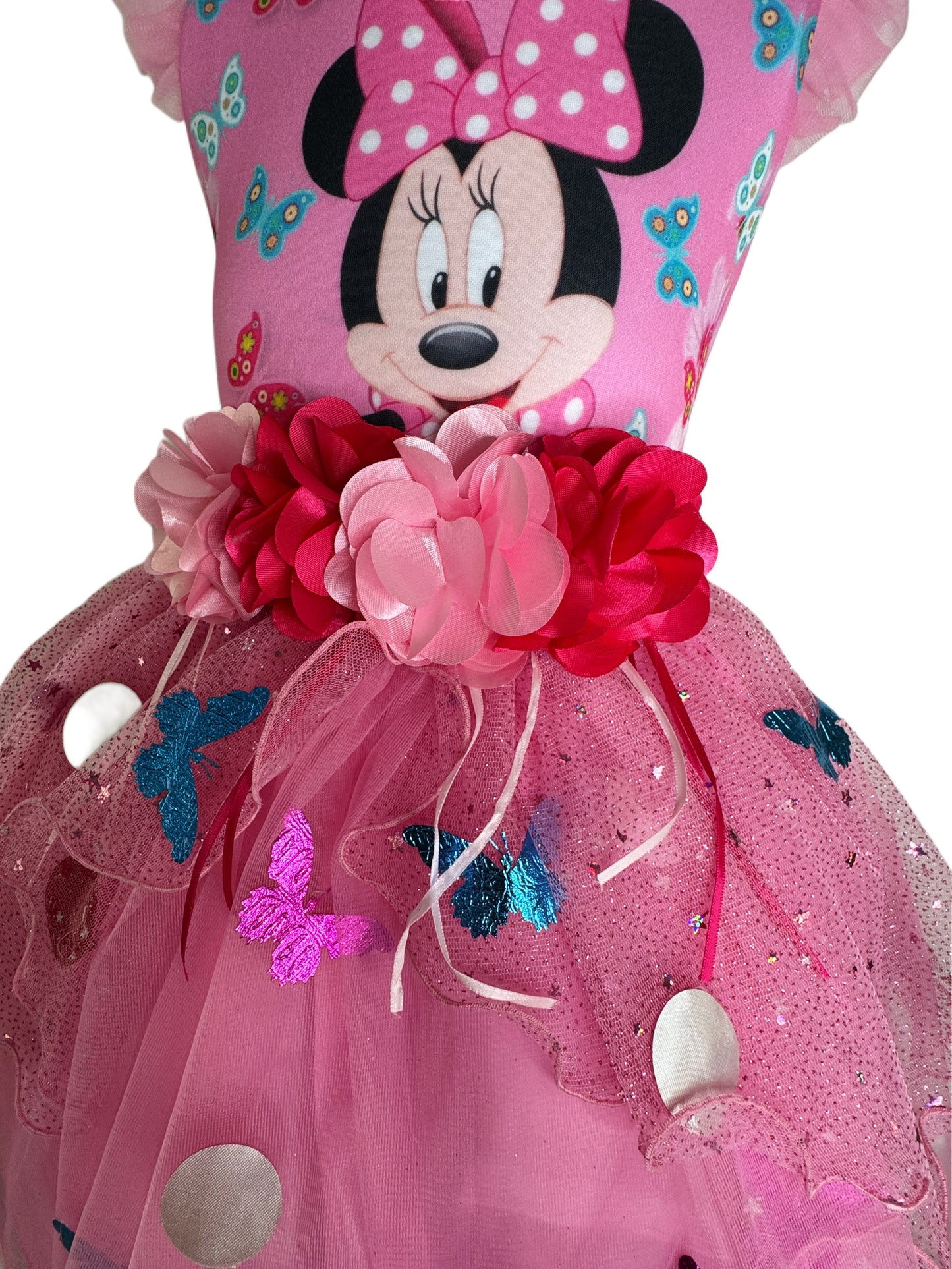 Pink Minnie tutu dress for girls | Birthday costume with ears headband and bow | Toddler princess party outfit