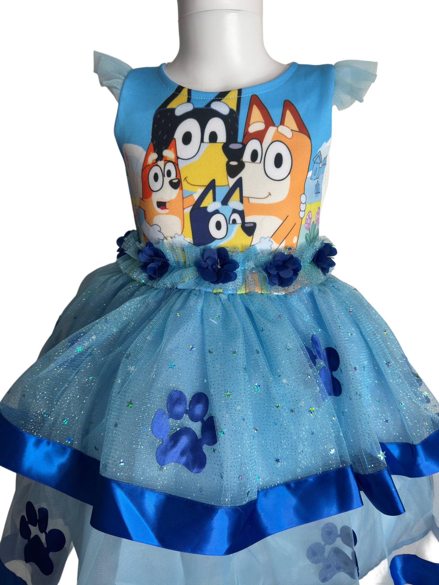 Bluey and bingo tutu dress for toddler’s | Birthday costume with ears headband | Toddler party outfit character
