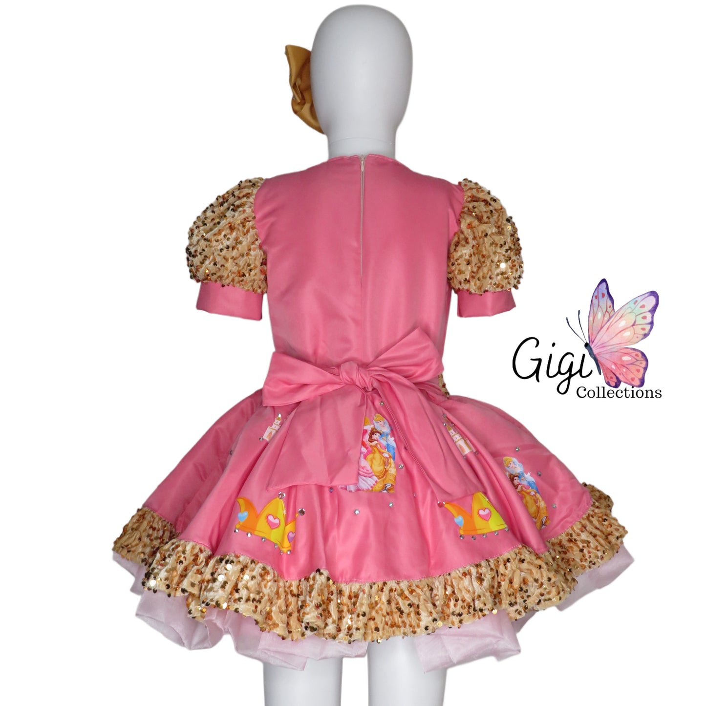 Pink Princess Party Dress – Handmade Tutu Outfit with Sparkle Details