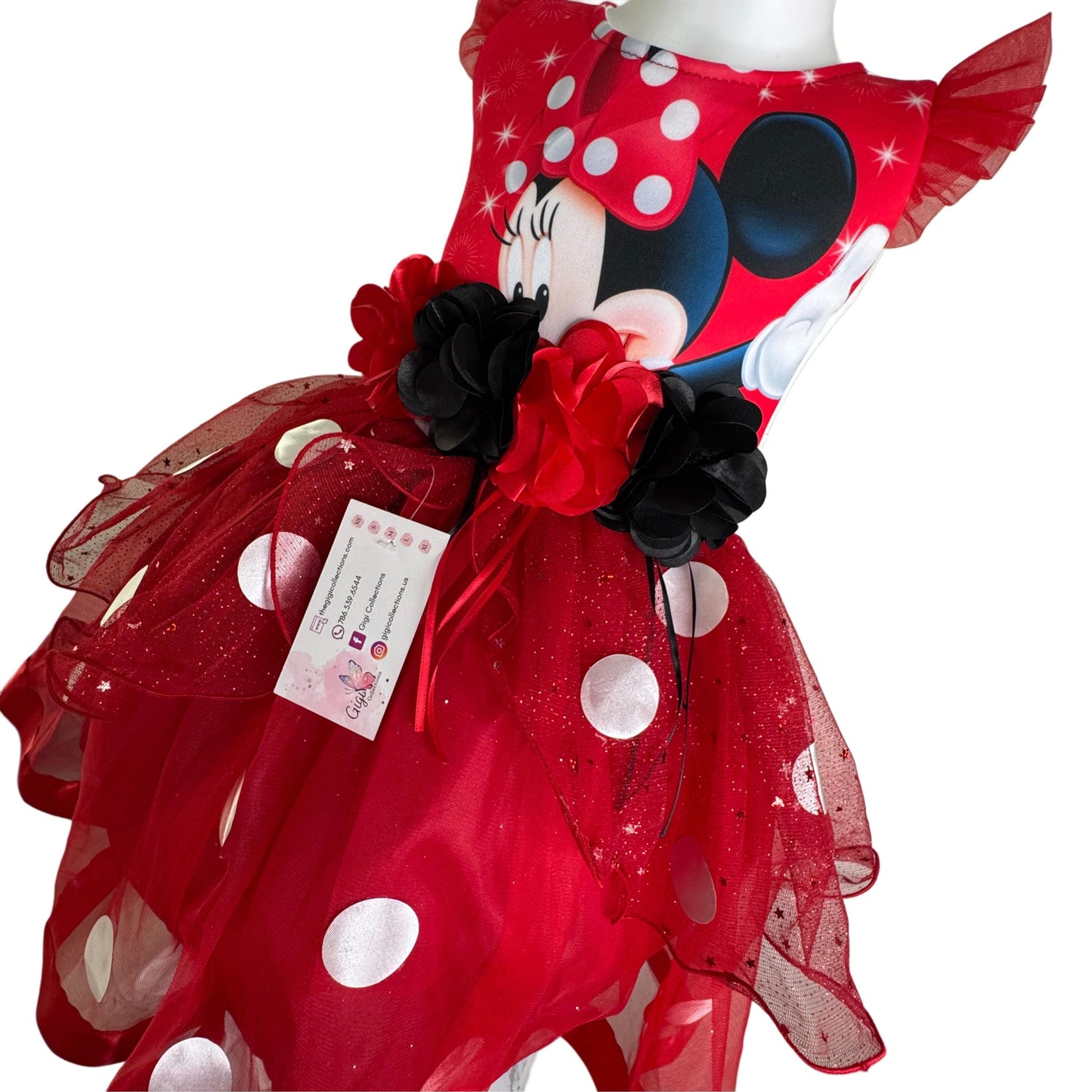 Minnie Mouse Red Polka Dot Birthday Dress with Ears