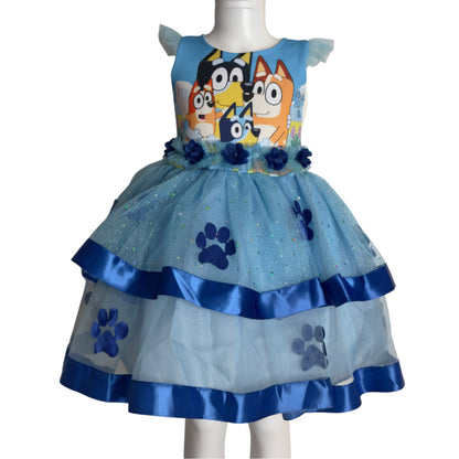 Bluey and bingo tutu dress for toddler’s | Birthday costume with ears headband | Toddler party outfit character