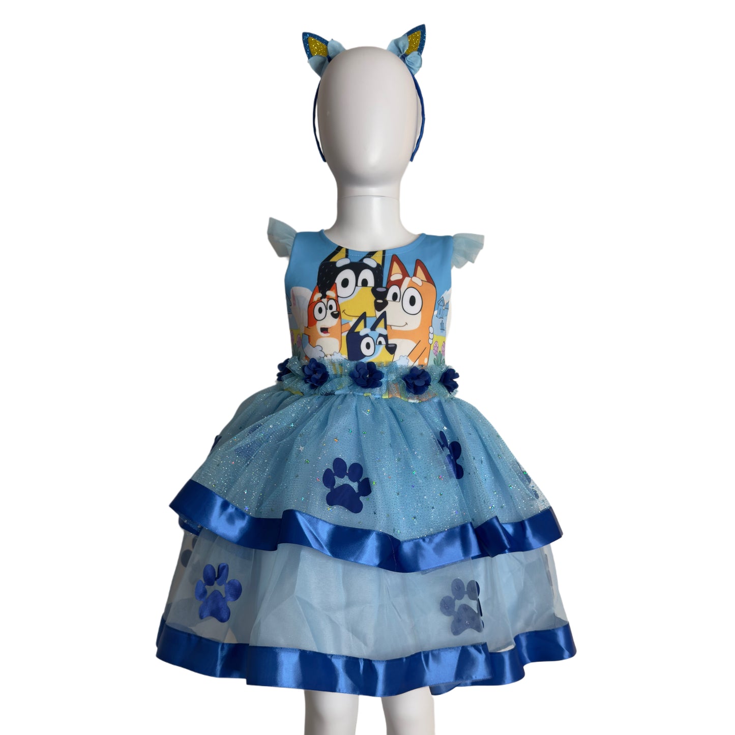 Bluey and bingo tutu dress for toddler’s | Birthday costume with ears headband | Toddler party outfit character