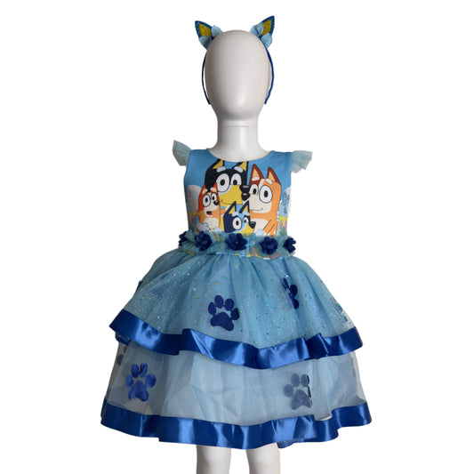 Bluey and bingo tutu dress for toddler’s | Birthday costume with ears headband | Toddler party outfit character