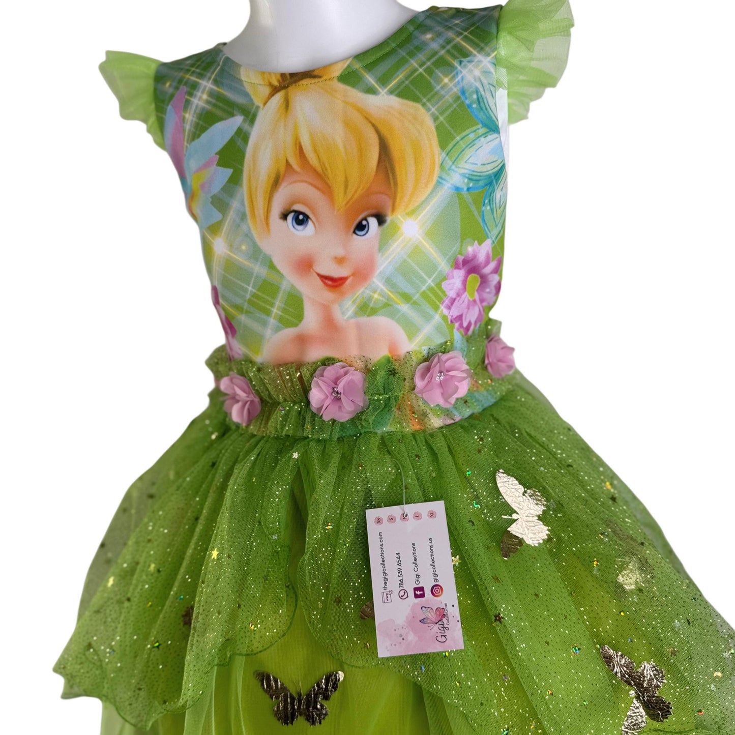 Tinker Bell Birthday Dress – Vestido de Campanita para Niñas, Fairy Princess Party Outfit